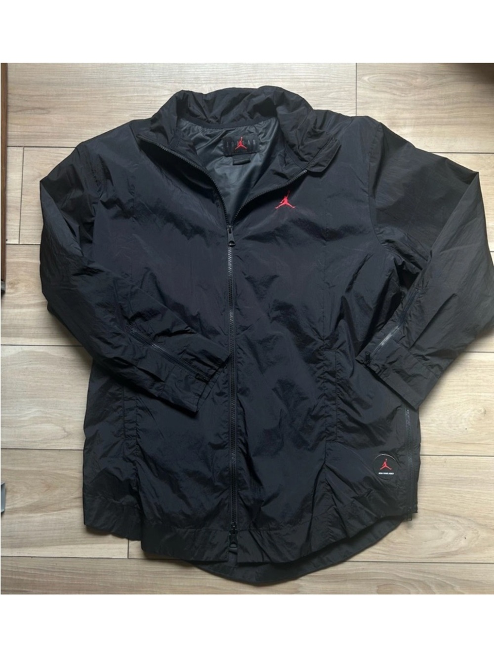 Nike Jordan x Nina Chanel Abney Jacket Mens Large Black Red DO4152-010 Full Zip